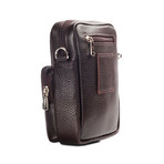 Crossbody Double-Compartment Bag // Brown