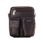 Crossbody Double-Compartment Bag // Brown