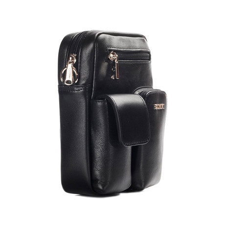 Crossbody Double-Compartment Bag // Black