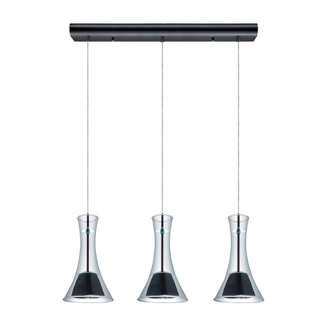 LED Multi Light Linear Pendant + Smoked Glass - EGLO - Touch of Modern