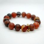 Agate Bead Bracelet // Nut