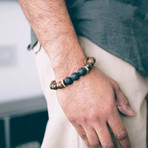 Lava + Tiger's Eye Mix Bead Bracelet // Nut