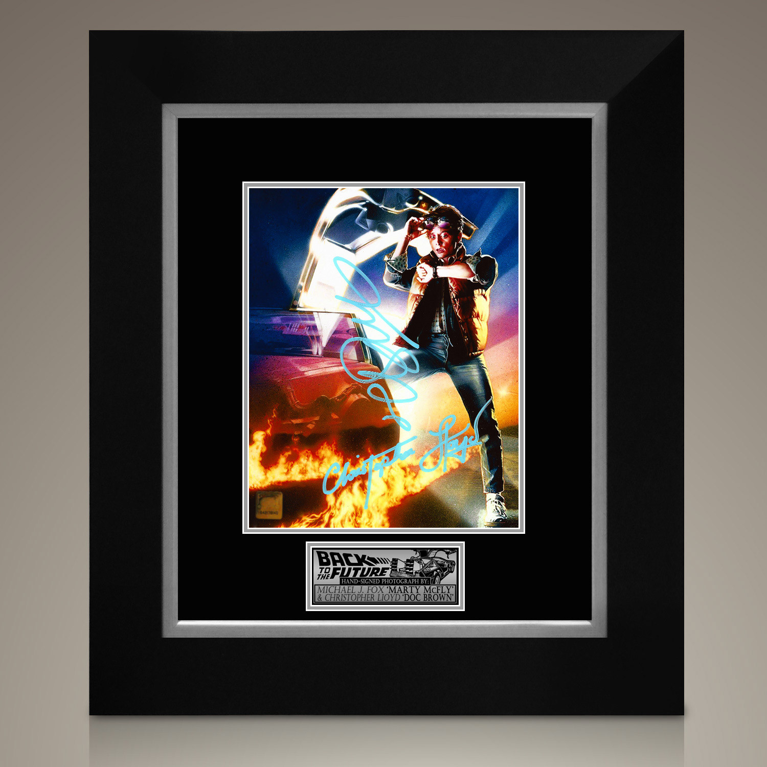 Back To The Future // Michael J. Fox + Christopher Lloyd HandSigned // Custom Frame (Signed