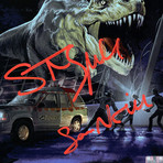 Jurassic Park // Steven Spielberg + Sam Neill Hand-Signed // Custom Frame (Signed Photo Only + Custom Frame)