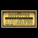 Shawshank Redemption // Stephen King + Tim Robbins + Morgan Freeman Hand-Signed // Custom Frame (Signed Photo Only + Custom Frame)