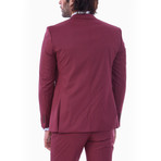 Ike 3-Piece Slim Fit Suit // Burgundy (Euro: 50)
