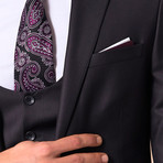 Leonard 3-Piece Slim-Fit Suit // Black (US: 36R)