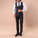 Leonard 3-Piece Slim-Fit Suit // Black (US: 44R)