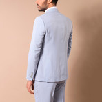 Rodrick Soft Patterned 3-Piece Suit for Men // Light Blue (US: 34R)
