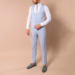Rodrick Soft Patterned 3-Piece Suit for Men // Light Blue (US: 34R)