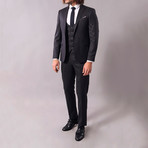 Todd 3-Piece Slim-Fit Suit // Black (US: 44R)