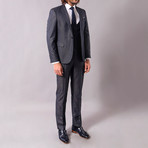 Geoffrey 3-Piece Slim-Fit Suit // Smoke (US: 34R)