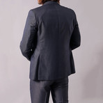 Geoffrey 3-Piece Slim-Fit Suit // Smoke (US: 44R)