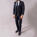 Louie 3-Piece Slim-Fit Suit // Navy (US: 36R)