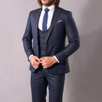 Clemente 3-Piece Slim-Fit Suit // Navy (Euro: 52)