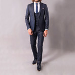 Clemente 3-Piece Slim-Fit Suit // Navy (Euro: 56)