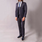 Doyle 3-Piece Slim-Fit Suit // Smoke (US: 38R)