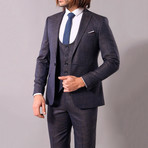 Doyle 3-Piece Slim-Fit Suit // Smoke (US: 34R)