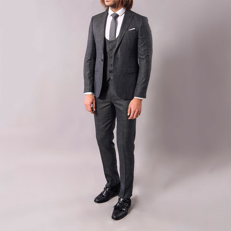JC 3-Piece Slim-Fit Suit // Smoke (Euro: 44)