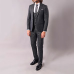 JC 3-Piece Slim-Fit Suit // Smoke (US: 38R)