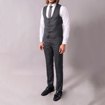 JC 3-Piece Slim-Fit Suit // Smoke (US: 34R)