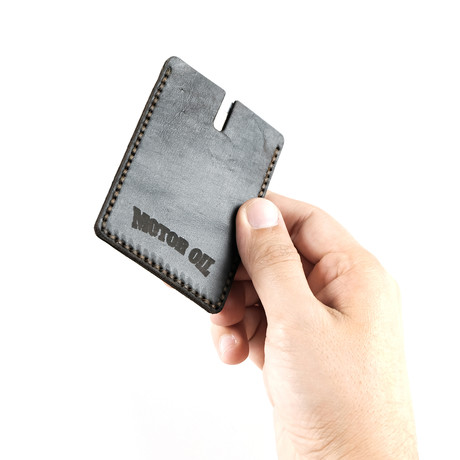 Connor Motor Oil Cardholder // Dark Brown