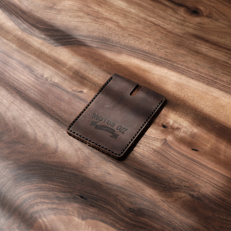 Connor Motor Oil Cardholder // Brown