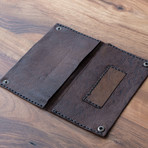 Curt Textured Tobacco Pouch // Dark Brown