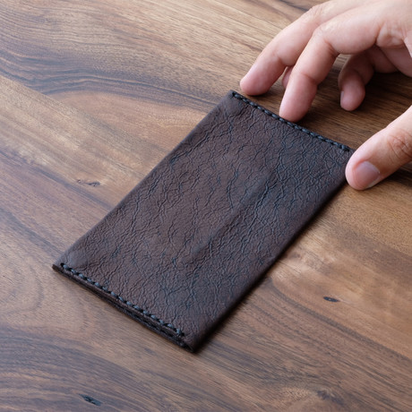 Curt Textured Tobacco Pouch // Dark Brown