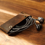 Gale Earphones Case // Dark Brown