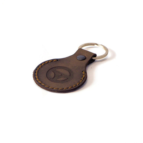 Mona Steering Icon Keychain // Dark Brown