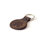 Mona Home Icon Keychain // Dark Brown