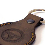 Mona Steering Icon Keychain // Dark Brown