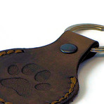 Mona Paw Icon Keychain // Dark Brown