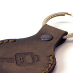 Mona Key Icon Keychain // Dark Brown