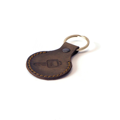 Mona Key Icon Keychain // Dark Brown