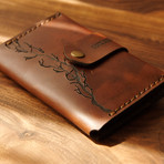 Parket Branch Embossed Wallet // Brown