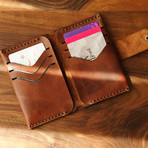 Parket Branch Embossed Wallet // Brown