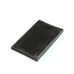 Walter Stitched Passport Case // Dark Brown