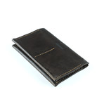 Walter Stitched Passport Case // Dark Brown