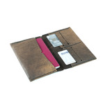 Walter Faded Passport Case // Dark Brown