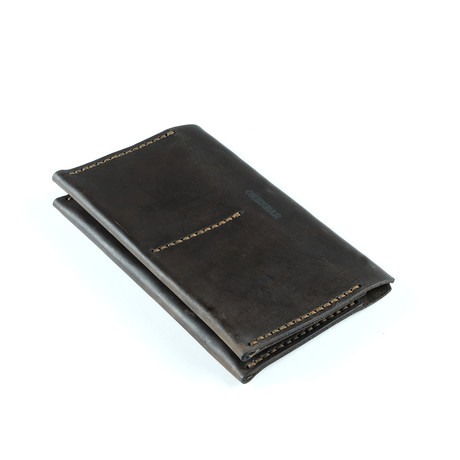 Walter Plane Icon Passport Case // Dark Brown