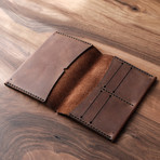 Walter Plane Icon Passport Case // Brown