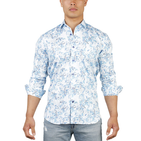 Fibonacci Victorian Dress Shirt // White (S)