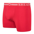 SHEATH 4.0 Men's Dual Pouch Boxer Brief // Red (Small)