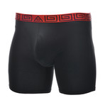 SHEATH 4.0 Men's Dual Pouch Boxer Brief // Red + Black (XXX Large)