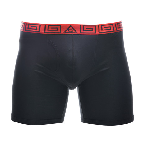 SHEATH 4.0 Men's Dual Pouch Boxer Brief // Red + Black (Small)