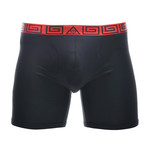 SHEATH 4.0 Men's Dual Pouch Boxer Brief // Red + Black (Medium)