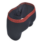 SHEATH 4.0 Men's Dual Pouch Boxer Brief // Red + Black (Medium)