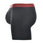 SHEATH 4.0 Men's Dual Pouch Boxer Brief // Red + Black (X Large)